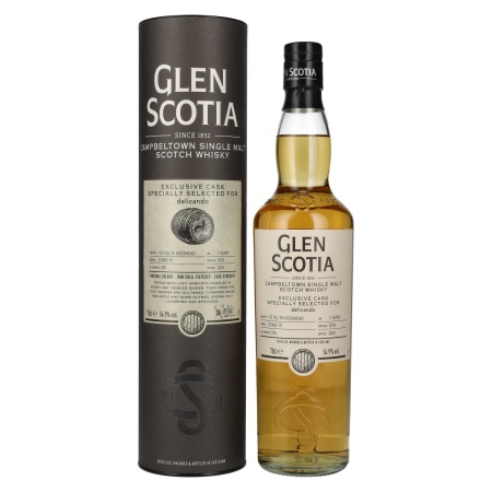 🌾Glen Scotia 7 Years Old 1st Filll PX HOGSHEAD Cask by delicando 2016 54,9% Vol. 0,7l in Geschenkbox | Spirits Village