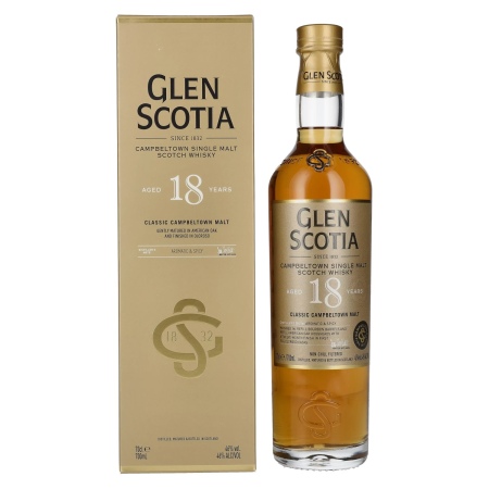 🌾Glen Scotia 18 Years Old Single Malt Scotch Whisky 46% Vol. 0,7l in Geschenkbox | Spirits Village