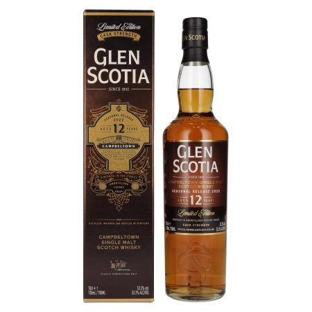 Glen Scotia 12 Years Old SEASONAL Release Single Malt Scotch Whisky 2022 53,3% Vol. 0,7l in Geschenkbox