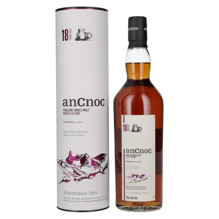 🌾AnCnoc 18 Years Old Highland Single Malt 46% Vol. 0,7l in Geschenkbox | Spirits Village