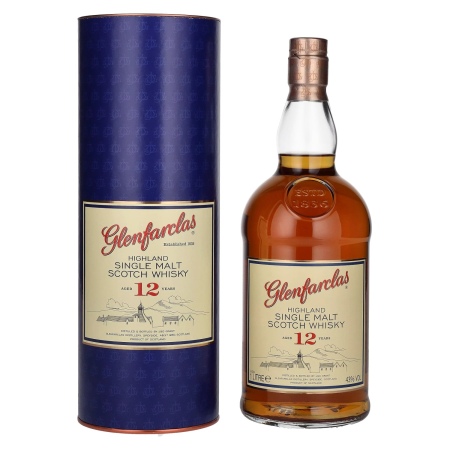 Glenfarclas 12 Years Old Highland Single Malt Scotch Whisky 43% Vol. 1l in Geschenkbox