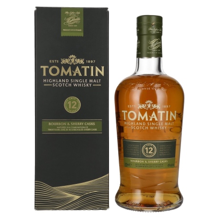 🌾Tomatin 12 Years Old BOURBON & SHERRY CASKS 43% Vol. 0,7l in Geschenkbox | Spirits Village