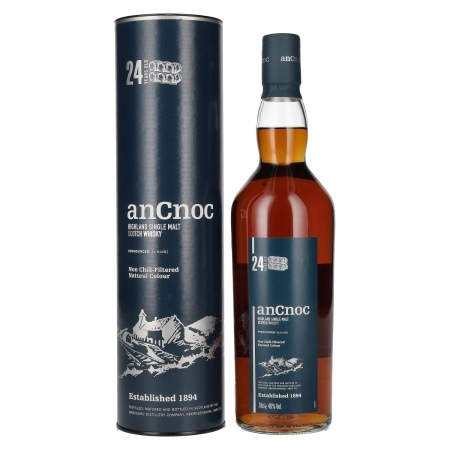 🌾AnCnoc 24 Years Old Highland Single Malt 46% Vol. 0,7l in Geschenkbox | Spirits Village