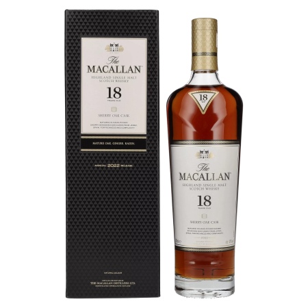 The Macallan 18 Years Old SHERRY OAK CASK 2022 43% Vol. 0,7l in Geschenkbox