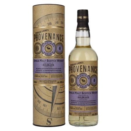 Douglas Laing PROVENANCE Balblair 8 Years Old Single Cask Malt 2010 46% Vol. 0,7l in Geschenkbox