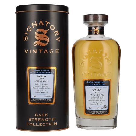 🌾Signatory Vintage CAOL ILA 13 Years Old Cask Strength 2009 58,3% Vol. 0,7l in Tinbox | Spirits Village