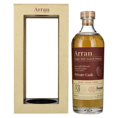 Arran 13 Years Old POTSTILL PRIVATE CASK Single Malt Scotch Whisky 58,3% Vol. 0,7l in Geschenkbox