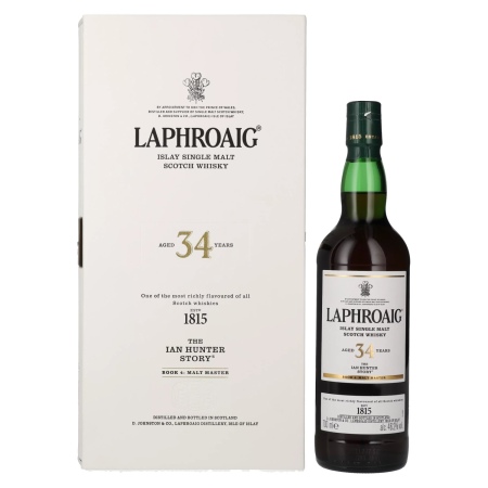 🌾Laphroaig 34 Years Old The Ian Hunter Story Book 4: Malt Master 46,2% Vol. 0,7l in Geschenkbox | Spirits Village