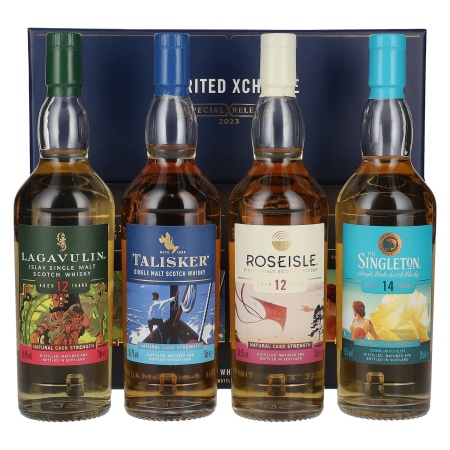 🌾SPIRITED XCHANGE Single Malt Whisky Collection Pack Special Releases 2023 56,9% Vol. 4x0,2l in Geschenkbox | Spirits Village