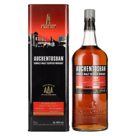 🌾Auchentoshan BLOOD OAK Single Malt Scotch Whisky 46% Vol. 1l in Tinbox | Spirits Village