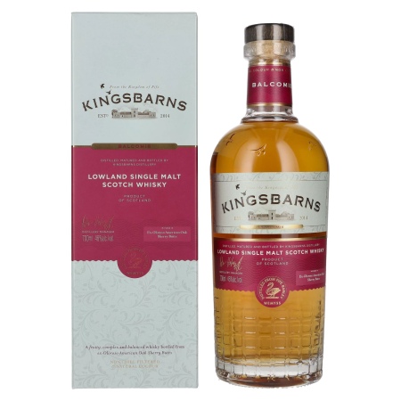 Kingsbarns BALCOMIE Lowland Single Malt Scotch Whisky 46% Vol. 0,7l in Geschenkbox