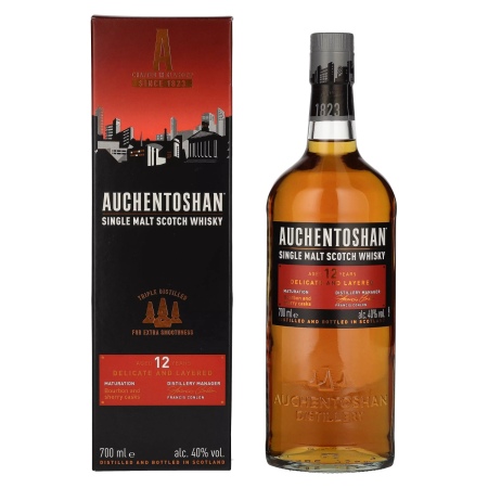 🌾Auchentoshan 12 Years Old Single Malt Scotch Whisky 40% Vol. 0,7l in Geschenkbox | Spirits Village