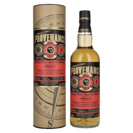 🌾Douglas Laing PROVENANCE Benriach 8 Years Old Single Cask Malt 2014 46% Vol. 0,7l in Geschenkbox | Spirits Village