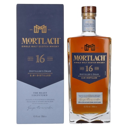 🌾Mortlach 16 Years Old DISTILLER'S DRAM Single Malt 43,4% Vol. 0,7l in Geschenkbox | Spirits Village