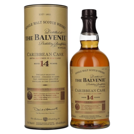 🌾The Balvenie 14 Years Old Caribbean Cask Finish 43% Vol. 0,7l in Geschenkbox | Spirits Village