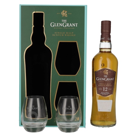 🌾Glen Grant 12 Years Old Single Malt 43% Vol. 0,7l in Geschenkbox mit 2 Gläsern | Spirits Village