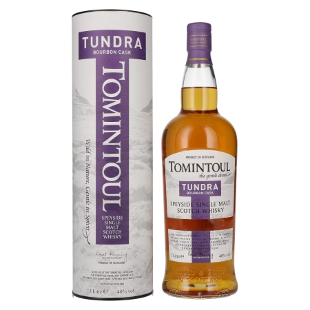 🌾Tomintoul TUNDRA Bourbon Cask Speyside Single Malt Scotch Whisky 40% Vol. 1l in Geschenkbox | Spirits Village