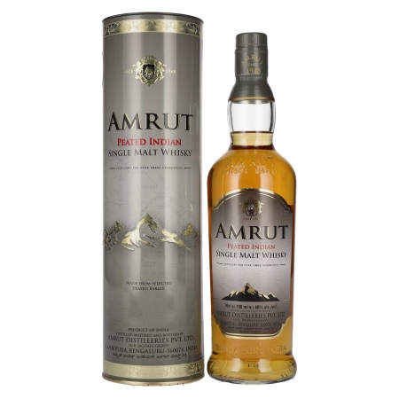 🌾Amrut PEATED Indian Single Malt Whisky 46% Vol. 0,7l in Tinbox | Spirits Village