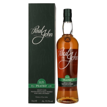 Paul John PEATED SELECT CASK Indian Single Malt Whisky 55,5% Vol. 0,7l in Geschenkbox