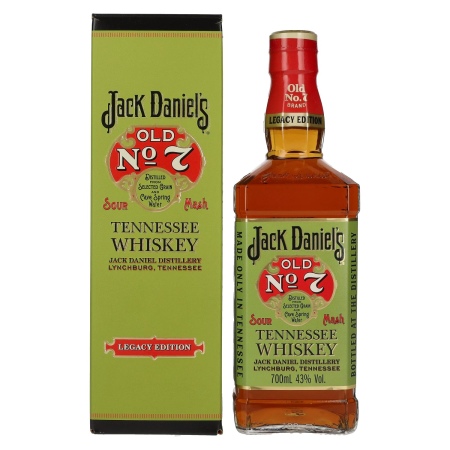 🌾Jack Daniel's Sour Mash Tennessee Whiskey LEGACY EDITION No. 1 - GREEN DESIGN 43% Vol. 0,7l in Geschenkbox | Spirits Village