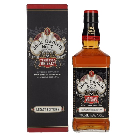 Jack Daniel's Sour Mash Tennessee Whiskey LEGACY EDITION No. 2 - BLACK DESIGN 43% Vol. 0,7l in Geschenkbox