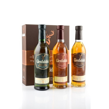 🌾Glenfiddich 12/15/18 year old 40%vol. 3x 0,2l | Spirits Village