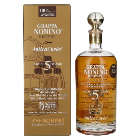 🌾Nonino Grappa Riserva Antica Cuvée 5 Years Old 43% Vol. 0,7l in Geschenkbox | Spirits Village