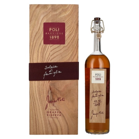 🌾Poli Grappa Barrique Solera di Famiglia 55% Vol. 0,7l in Holzkiste | Spirits Village