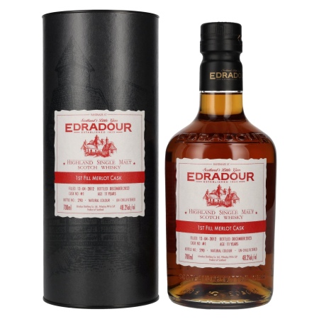 🌾Edradour 11 Years Old ST. MICHAEL-EPPAN Merlot Cask #1 2012 48,2% Vol. 0,7l in Geschenkbox | Spirits Village