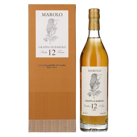 🌾Marolo Grappa di BAROLO 12 Years Old 50% Vol. 0,7l in Geschenkbox | Spirits Village