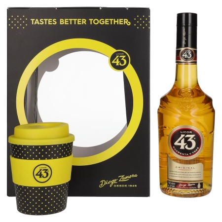 🌾Licor 43 CUARENTA Y TRES ORIGINAL 31% Vol. 0,7l in Geschenkbox mit Coffeecup | Spirits Village