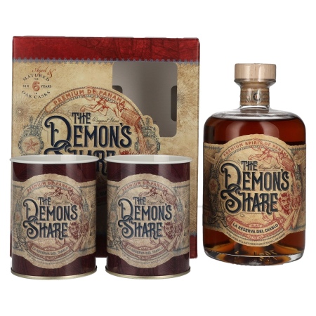 The Demon's Share 6 Years Old Spirit Drink 40% Vol. 0,7l in Geschenkbox mit 2 Dosen The Demon's Share