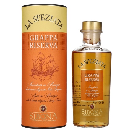 🌾Sibona GRAPPA RISERVA La Speziata 44% Vol. 0,5l in Geschenkbox | Spirits Village