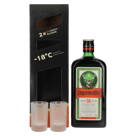 🌾Jägermeister 35% Vol. 0,7l in Geschenkbox mit 2 Shotgläser | Spirits Village