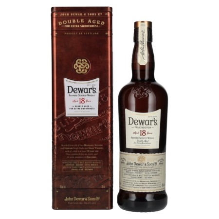 🌾Dewar's 18 Years Old Double Aged Blended Scotch Whisky 40% Vol. 0,7l in Tinbox | Spirits Village