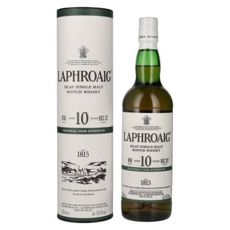 🌾Laphroaig 10 Years Old Original Cask Strength Batch 16 58,5% Vol. 0,7l in Geschenkbox | Spirits Village