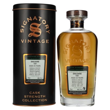 🌾Signatory Vintage DAILUAINE 25 Years Old Cask Strength 1997 48,2% Vol. 0,7l in Tinbox | Spirits Village