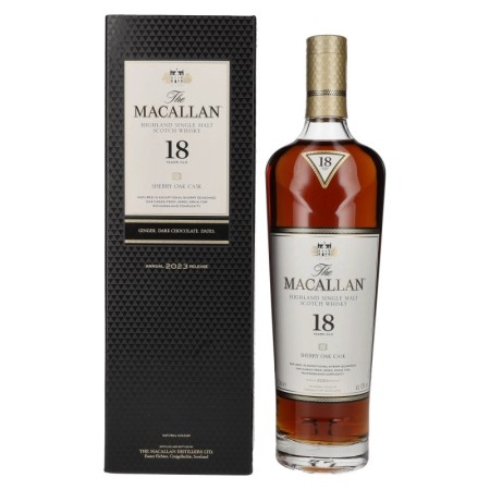 🌾The Macallan 18 Years Old SHERRY OAK CASK 2023 43% Vol. 0,7l in Geschenkbox | Spirits Village