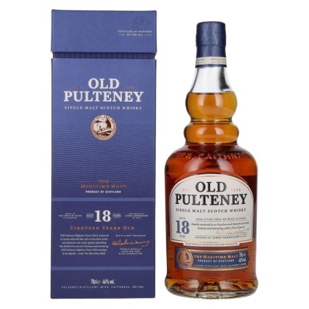 🌾Old Pulteney 18 Years Old Single Malt Scotch Whisky 46% Vol. 0,7l in Geschenkbox | Spirits Village