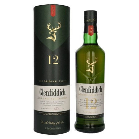 🌾Glenfiddich 12 Years Old Single Malt Scotch Whisky 40% Vol. 0,7l in Geschenkbox | Spirits Village