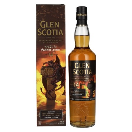 🌾Glen Scotia Icons Of Campbeltown 14 Years Old Barolo Cask Finish Dragon Edition 56,8% Vol. 0,7l in Geschenkbox | Spirits Village