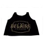 🌾Luc Belaire Crop Tank Top Schwarz-Gold | Spirits Village