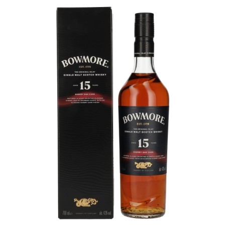 🌾Bowmore 15 Years Old Sherry Oak Cask Islay Single Malt 43% Vol. 0,7l in Geschenkbox | Spirits Village