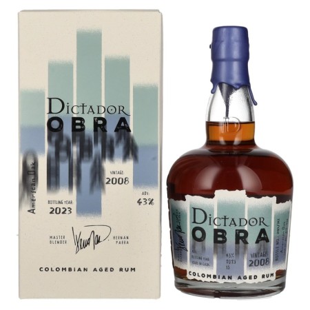 🌾Dictador OBRA VINTAGE 15 Years Old AMERICAN OAK CASK Rum 2008 43% Vol. 0,7l in Geschenkbox | Spirits Village