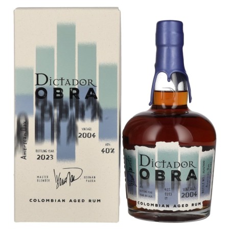 🌾Dictador OBRA VINTAGE 19 Years Old AMERICAN OAK CASK Rum 2004 40% Vol. 0,7l in Geschenkbox | Spirits Village