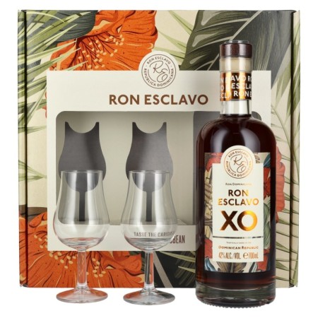 🌾Ron Esclavo XO Ron Dominicana 42% Vol. 0,7l in Geschenkbox mit 2 Gläser | Spirits Village