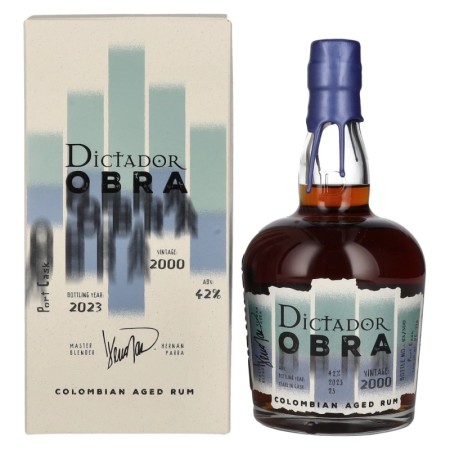 🌾Dictador OBRA VINTAGE 23 Years Old PORT CASK Rum 2000 42% Vol. 0,7l in Geschenkbox | Spirits Village