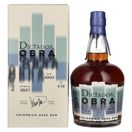 🌾Dictador OBRA VINTAGE 21 Years Old AMERICAN OAK CASK Rum 2002 43% Vol. 0,7l in Geschenkbox | Spirits Village