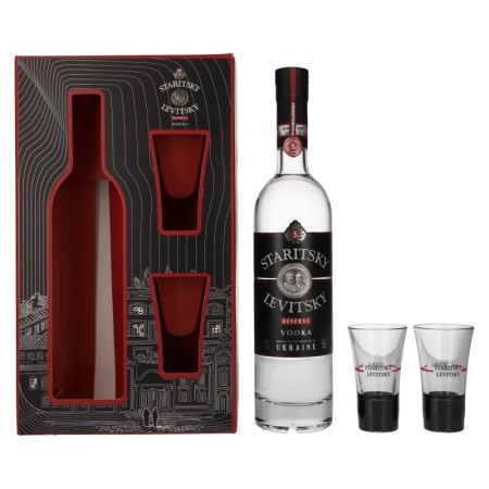 🌾Staritsky & Levitsky RESERVE Vodka 40% Vol. 0,5l in Geschenkbox mit 2 Gläsern | Spirits Village