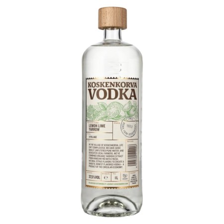 🌾Koskenkorva Vodka LEMON LIME YARROW Flavoured 37,5% Vol. 1l | Spirits Village